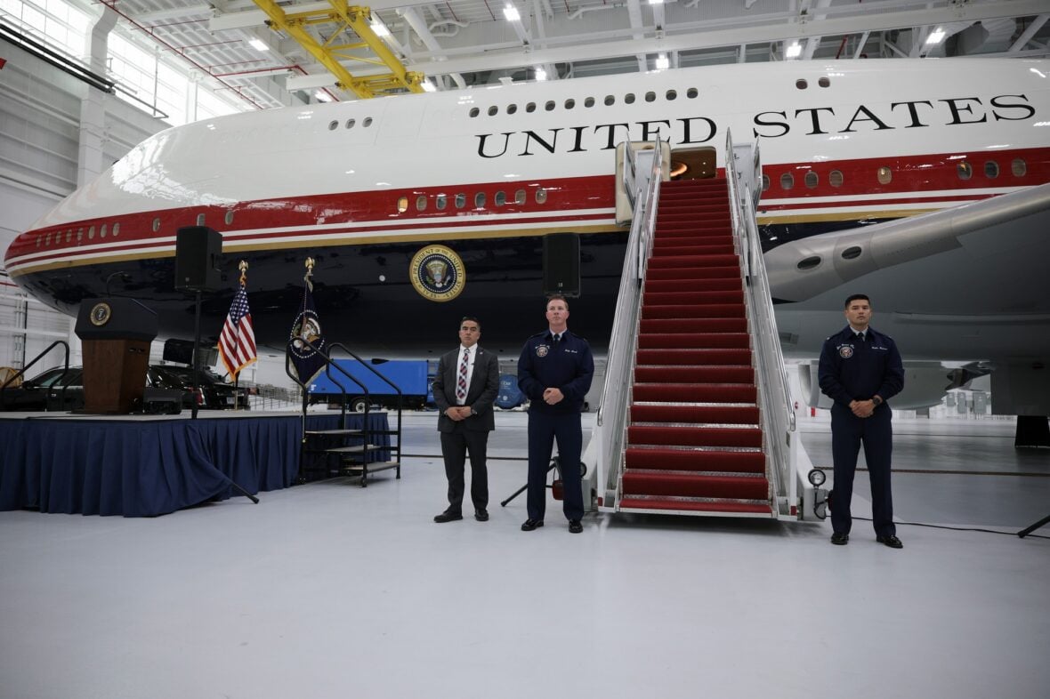 Donald Trump unveils the new Air Force One