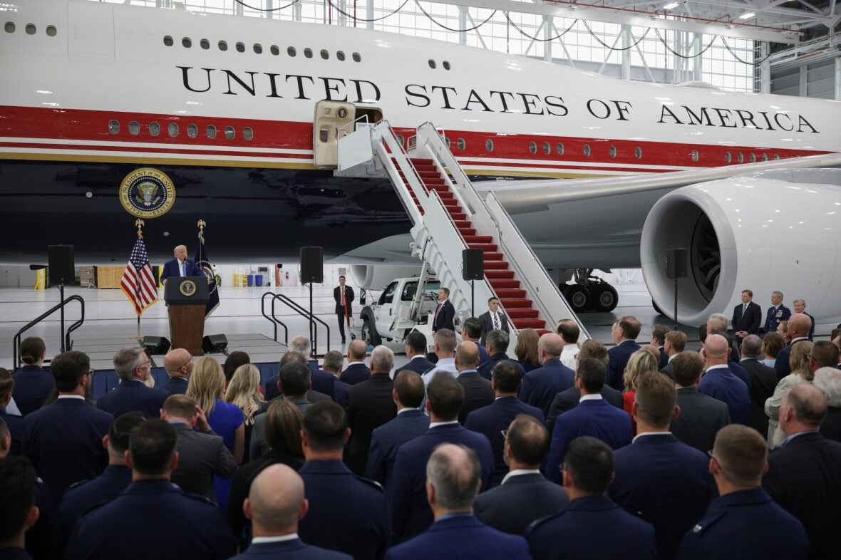 Donald Trump unveils the new Air Force One