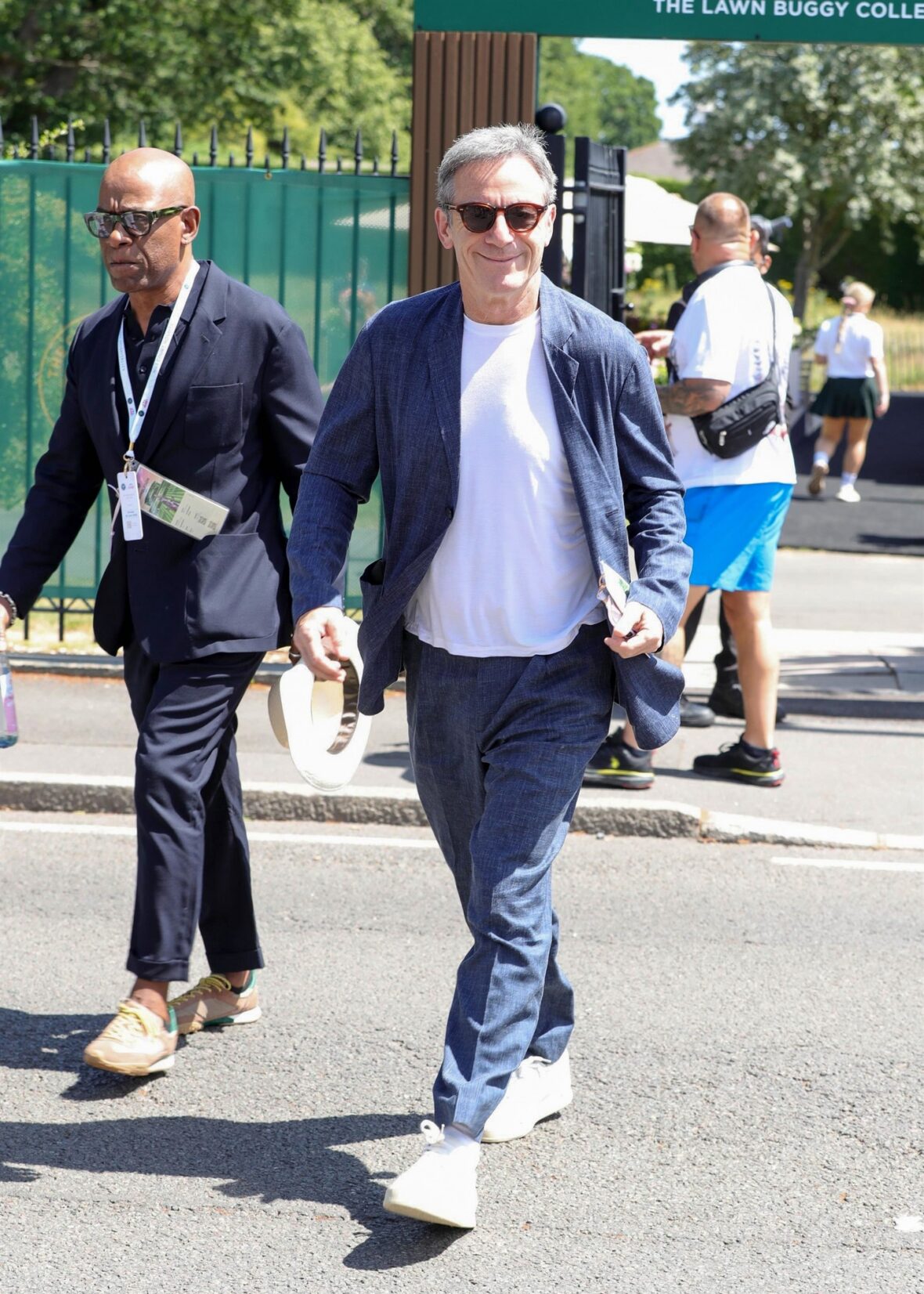 Jason Isaacs and Lennie James at Wimbledon 2026.