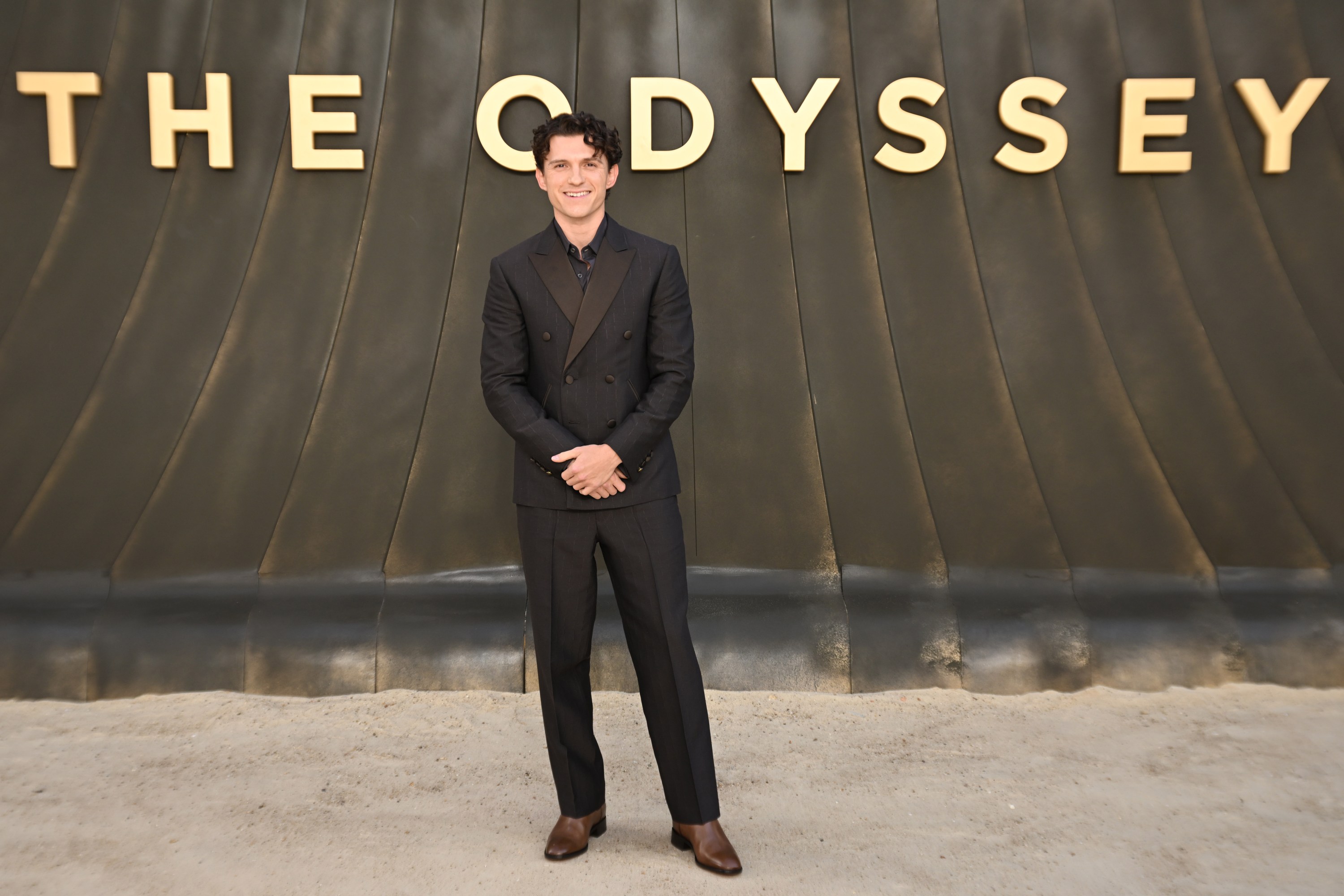 Tom Holland attends 'The Odyssey' world premiere at London’s Odeon Luxe Leicester Square on July 6, 2026.
