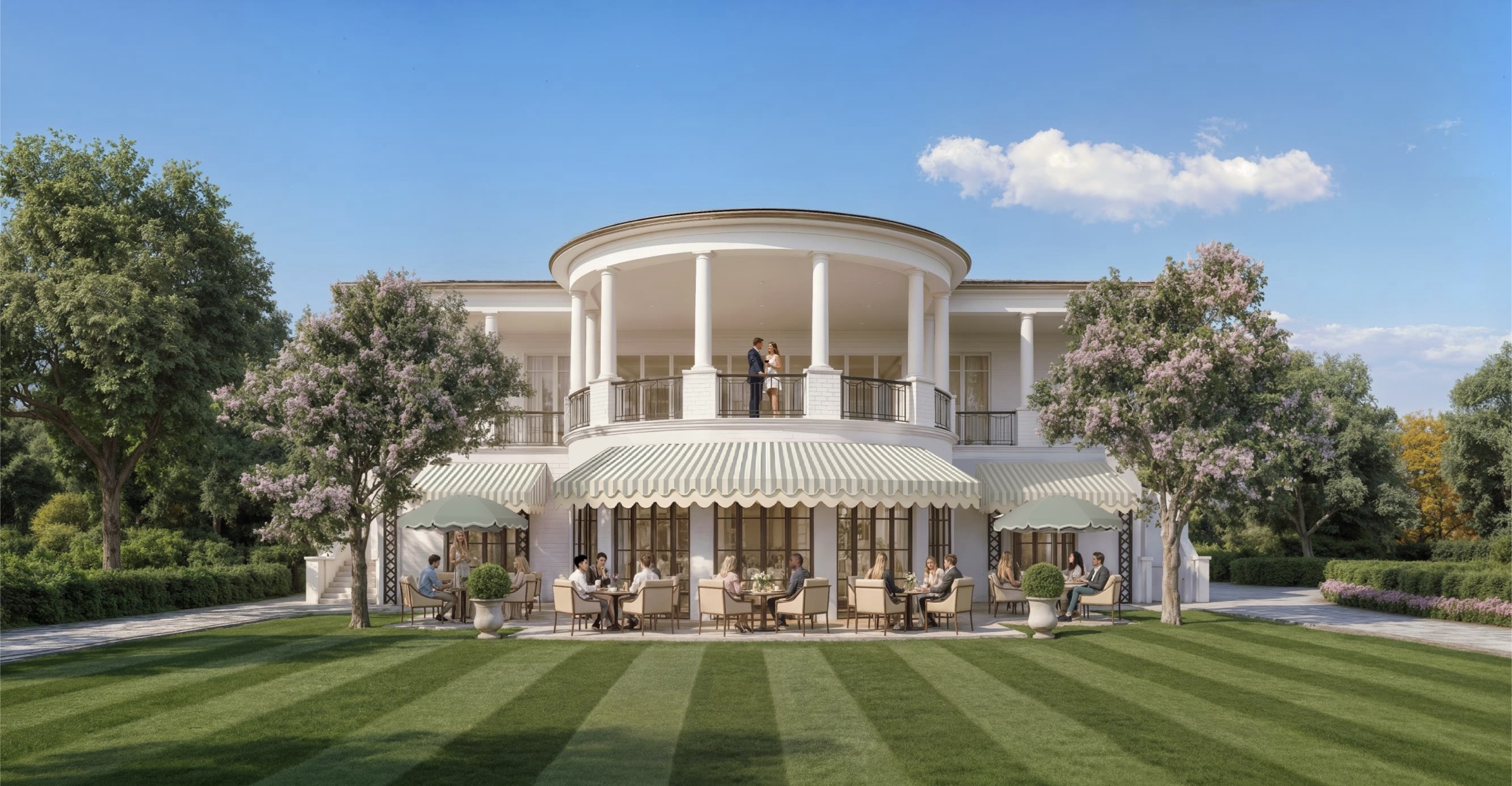 A rendering of Rick Caruso’s new Miramar Lake Club, a private membership golf course and clubhouse positioned behind the gates of the Sherwood community near Thousand Oaks, Calif.