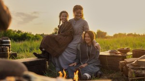 'Little House on the Prairie' on Netflix stars Alice Halsey as Laura Ingalls, Crosby Fitzgerald as Caroline Ingalls, Skywalker Hughes as Mary Ingalls