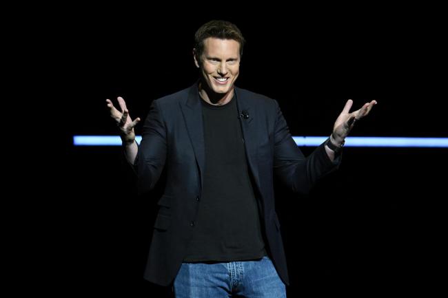 David Ellison at the Paramount Pictures Presentation during CinemaCon 2026, the official convention of Cinema United held at The Dolby Colosseum at Caesars Palace on April 16, 2026 in Las Vegas, California.