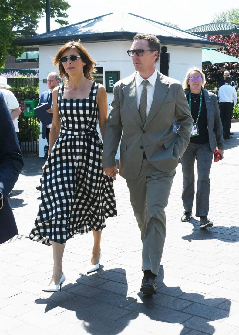 Benedict Cumberbatch and Sophie Hunter at Wimbledon
