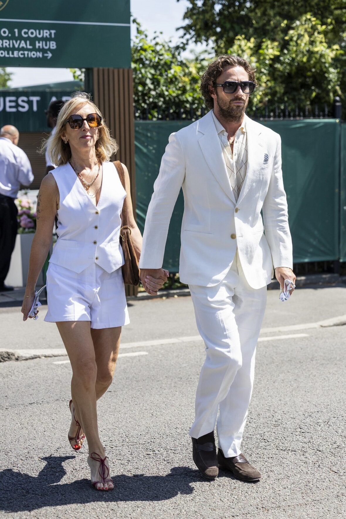 Aaron Taylor Johnson and Sam Taylor Wood at Wimbledon