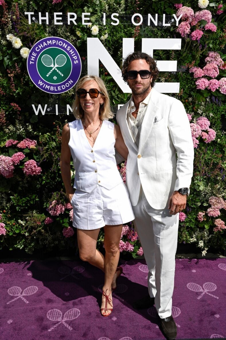Aaron Taylor Johnson and his wife, Sam Taylor Wood photo at Wimbledon