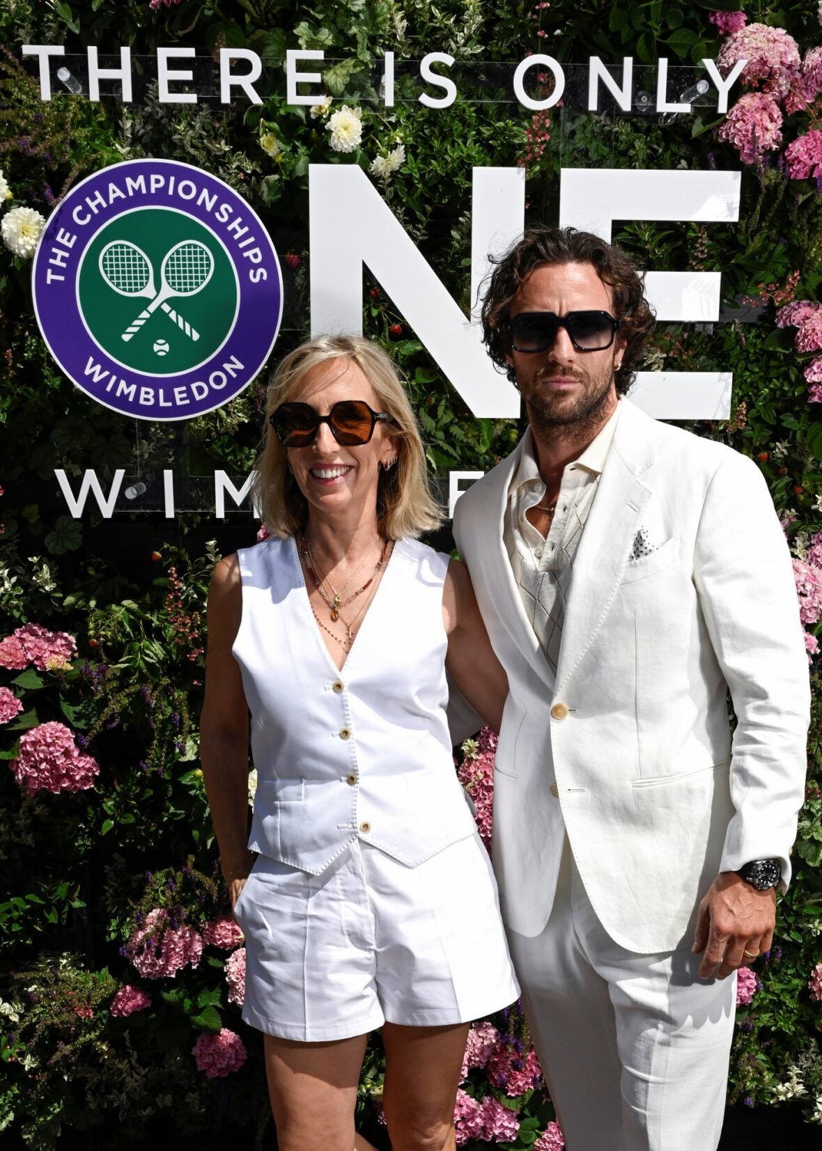 Aaron Taylor Johnson and Sam Taylor Wood at Wimbledon