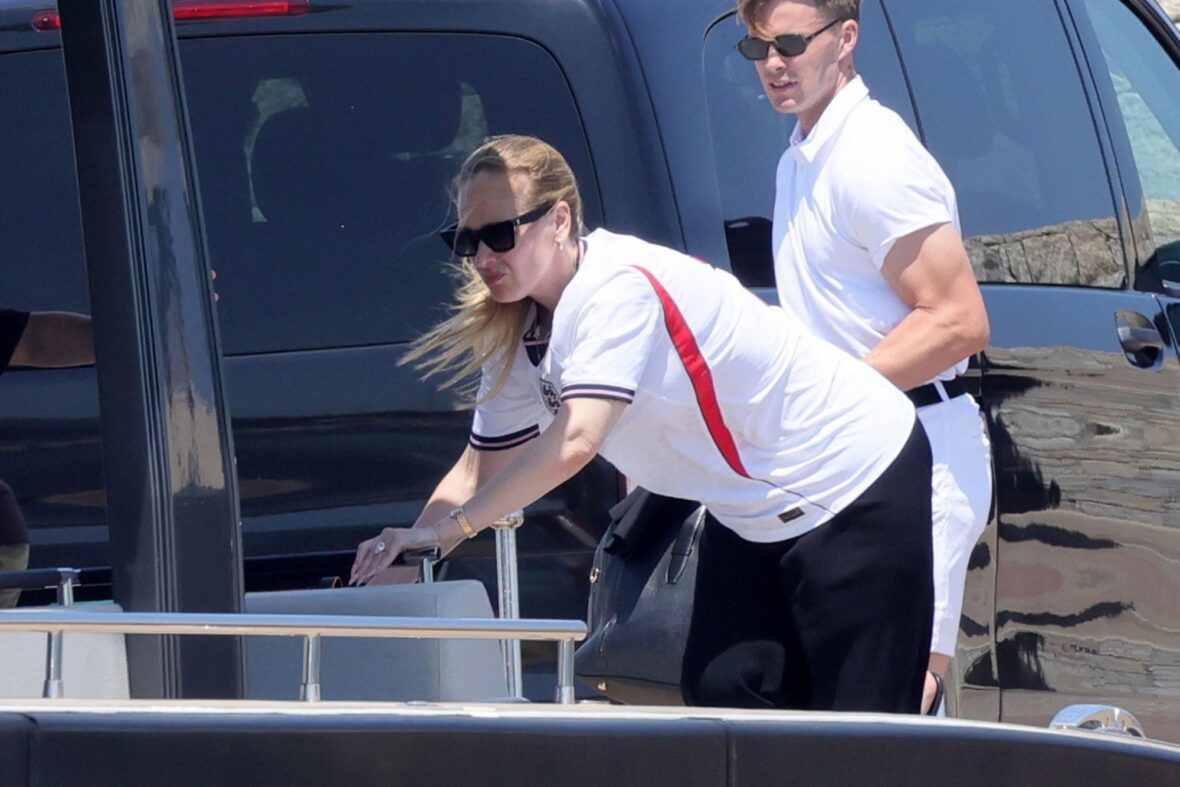 Adele in Sardinia, Italy on July 14, 2026