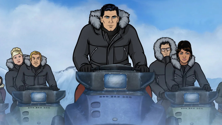 Sterling Archer and his crew in the Archer episode 