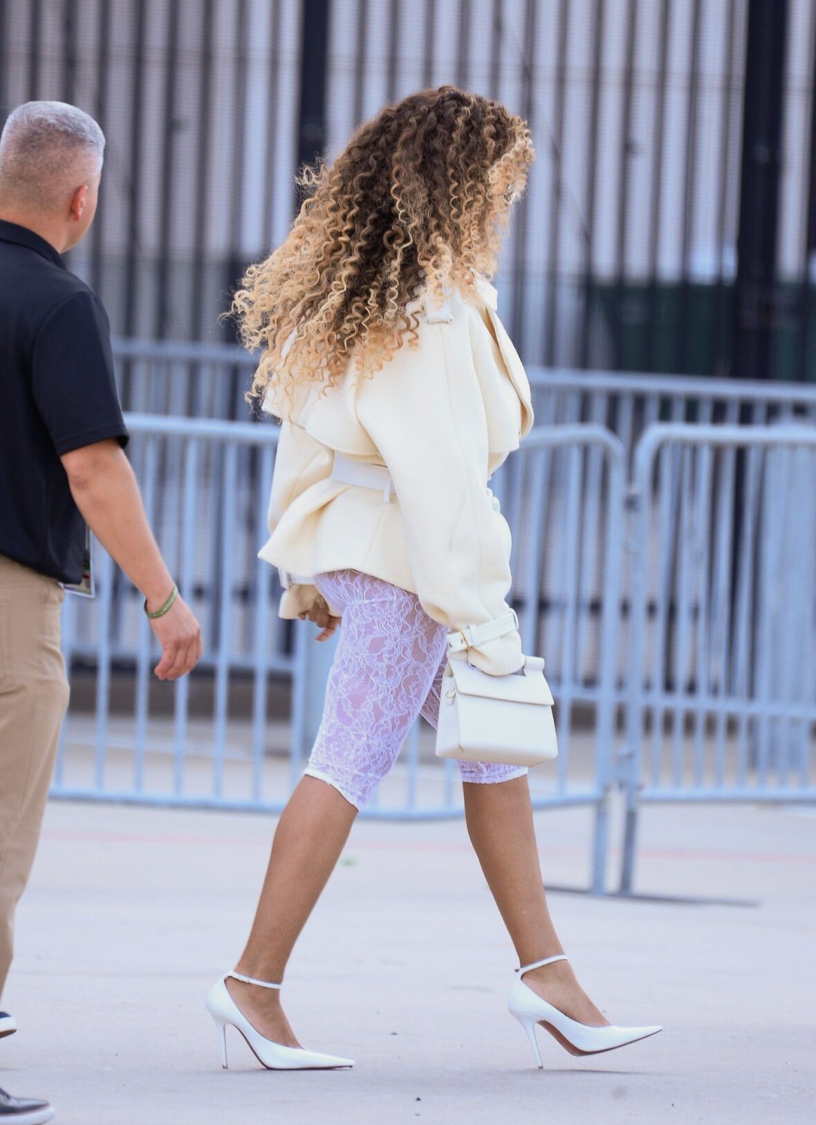 Beyonce leaves MetLife Stadium after attending the World Cup finals match