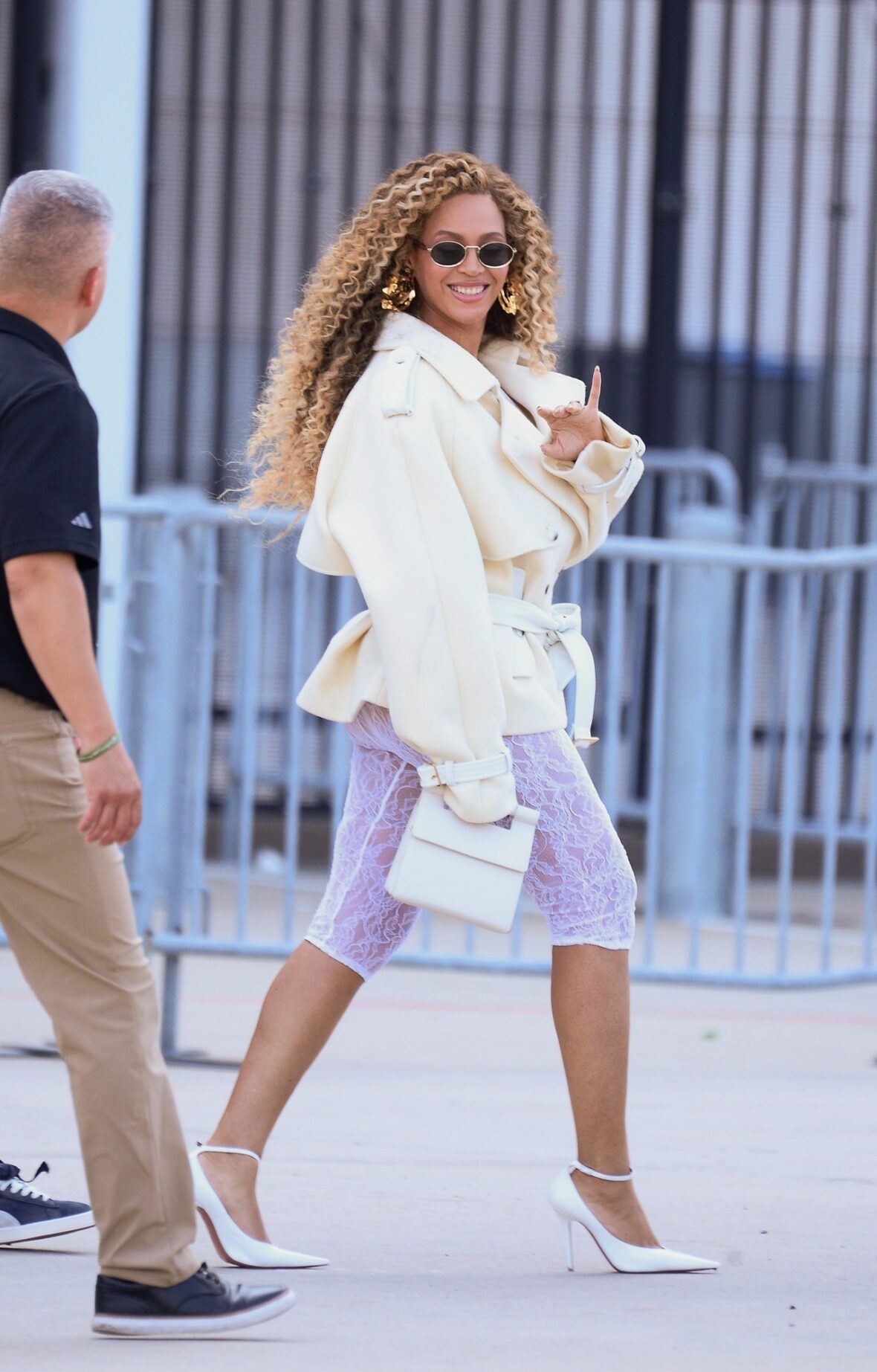 Beyonce leaves MetLife Stadium after attending the World Cup finals match