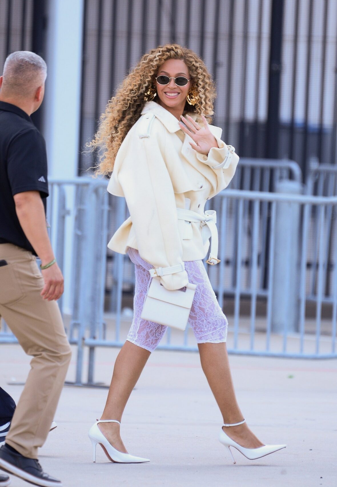 Beyonce leaves MetLife Stadium after attending the World Cup finals match