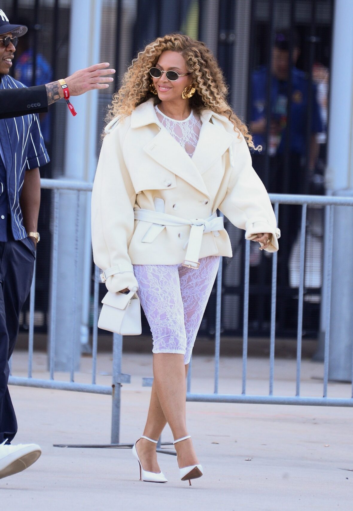 Beyonce leaves MetLife Stadium after attending the World Cup finals match