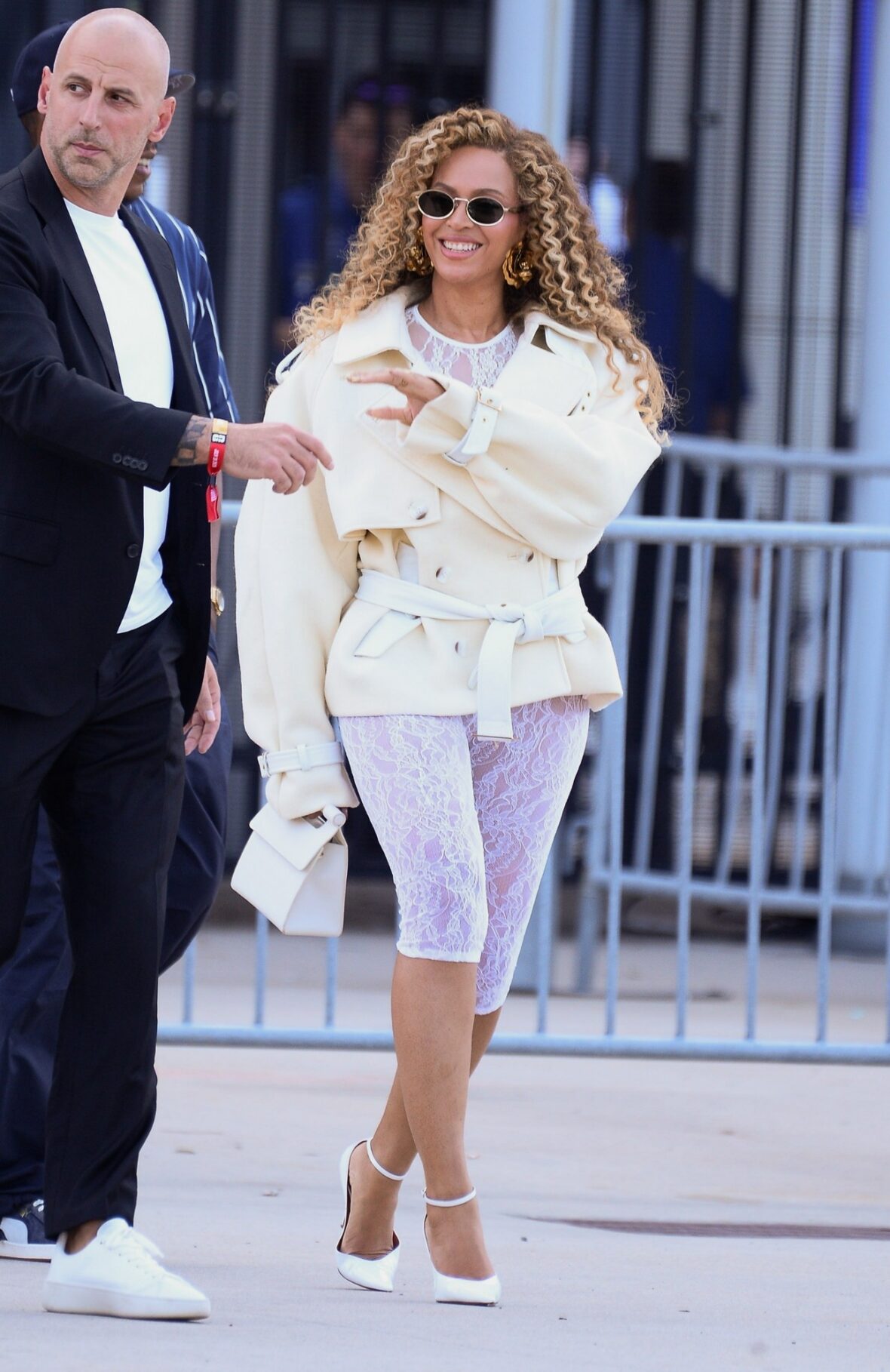 Beyonce leaves MetLife Stadium after attending the World Cup finals match