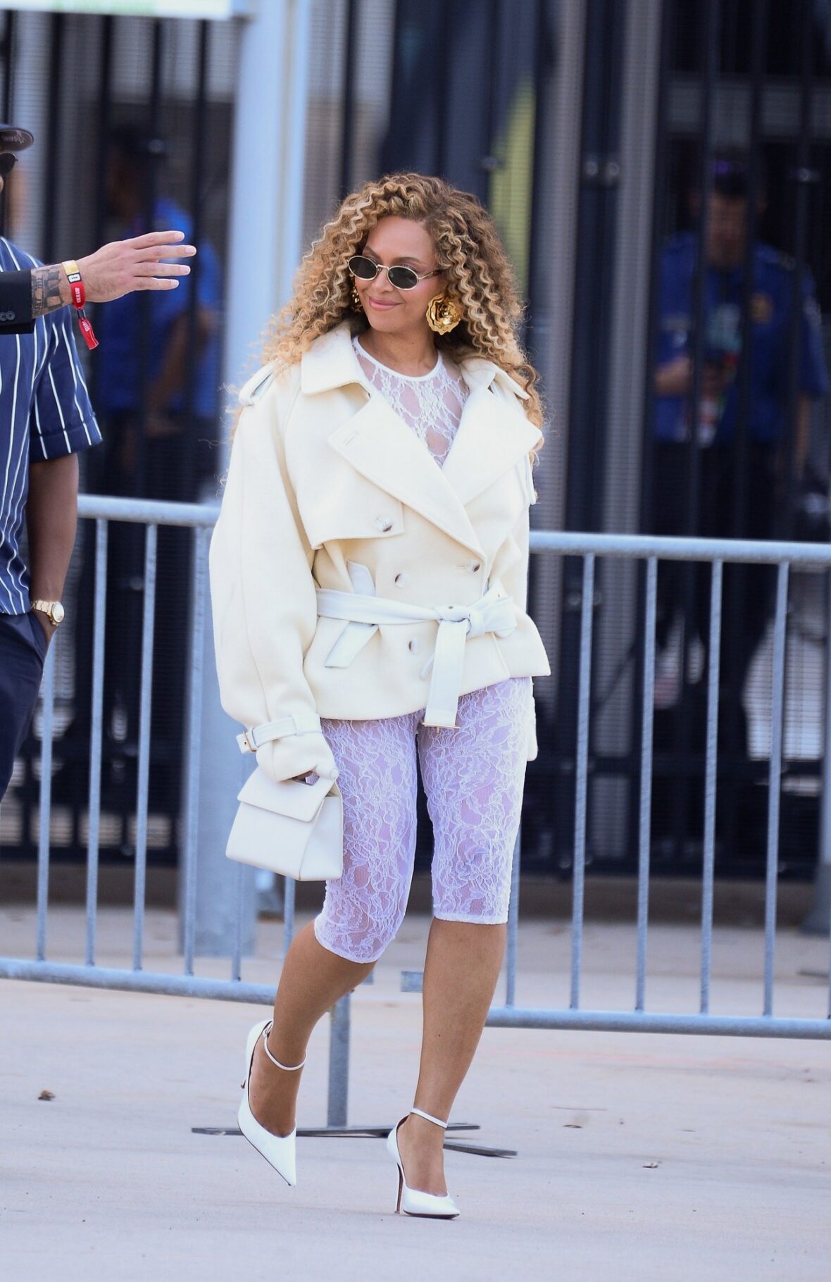 Beyonce leaves MetLife Stadium after attending the World Cup finals match