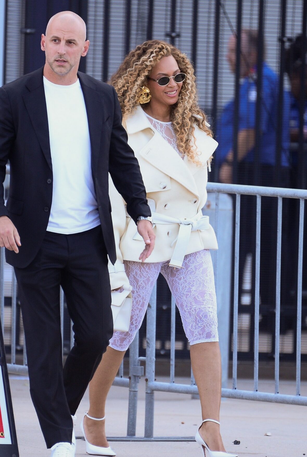 Beyonce leaves MetLife Stadium after attending the World Cup finals match