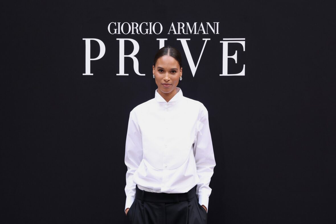 Cindy Bruna attends Giorgio Armani Prive fashion show