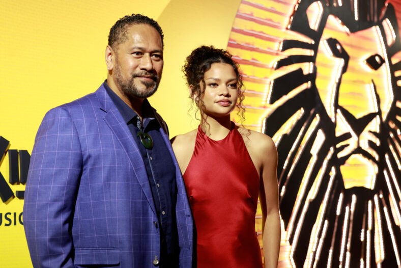 Jay Laga'aia and Catherine Laga’aia attend the opening night of Disney's "The Lion King" at the Capitol Theatre