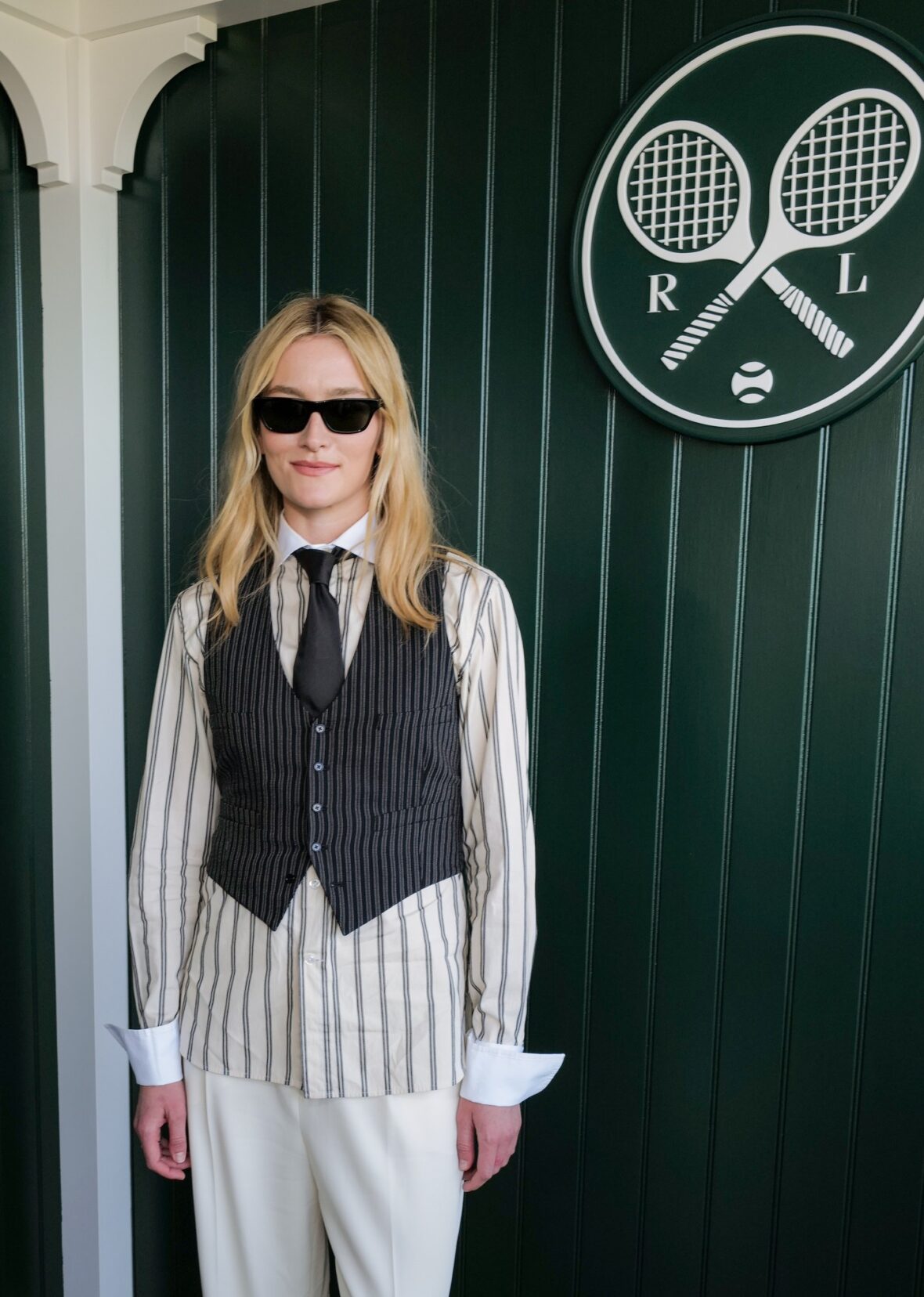 Sarah Pigeon  visits The Polo Bar by Ralph Lauren at Centre Court at Wimbledon
