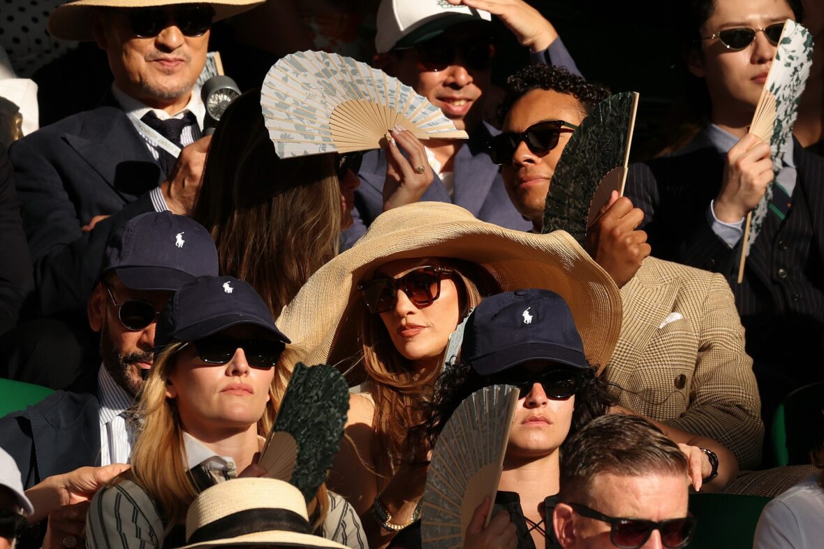 Jennifer Lopez and Benny Medina attend Wimbledon finals