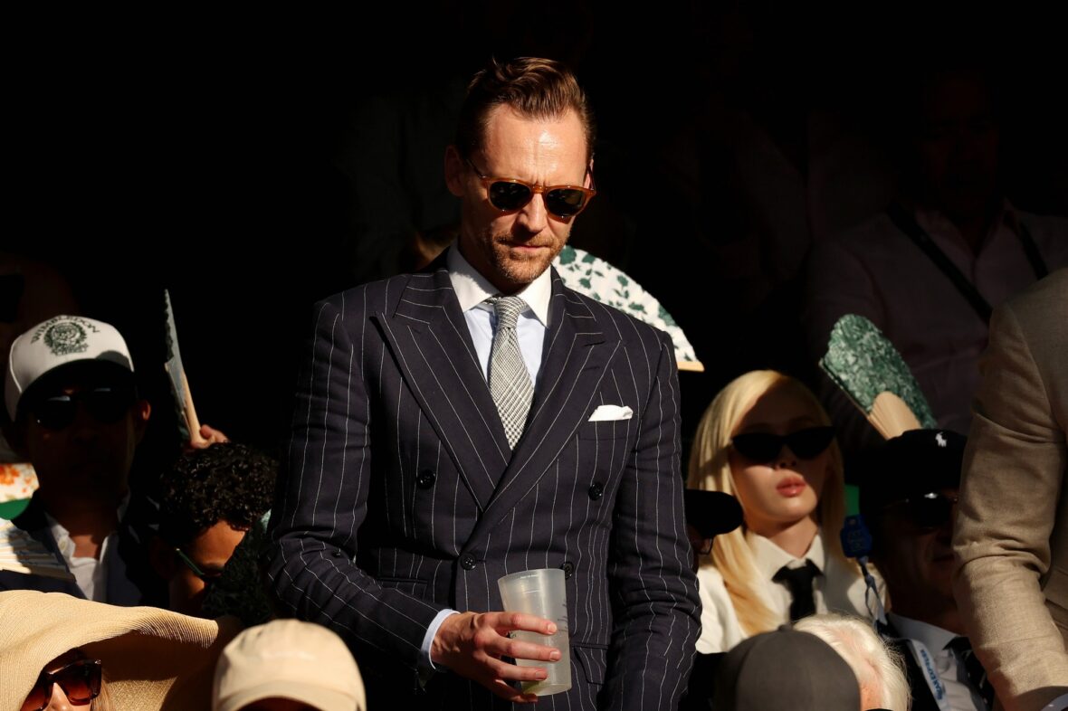 Tom Hiddleston attends Wimbledon finals