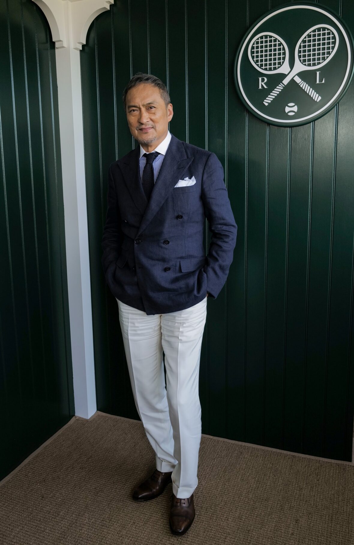 Ken Watanabe visits The Polo Bar by Ralph Lauren at Centre Court at Wimbledon