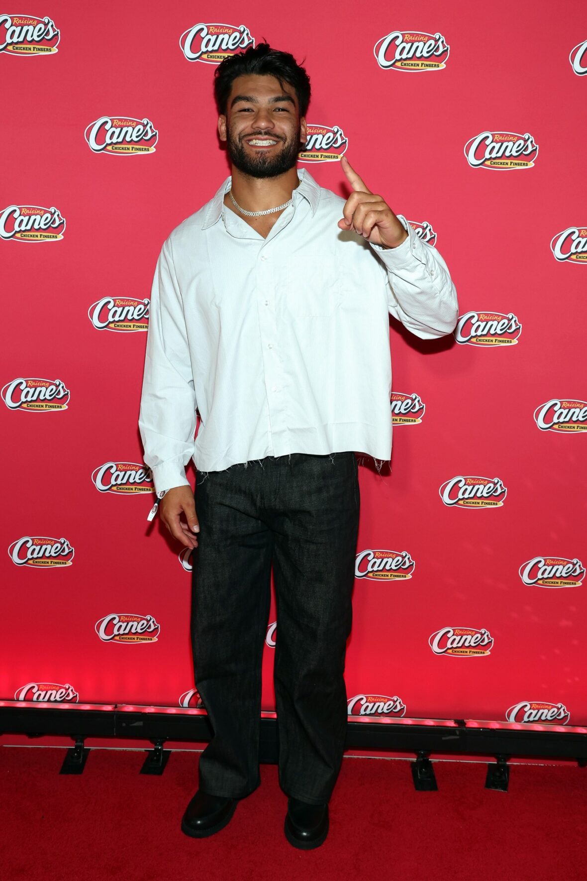 Puka Nacua attends Raising Cane's party in NYC