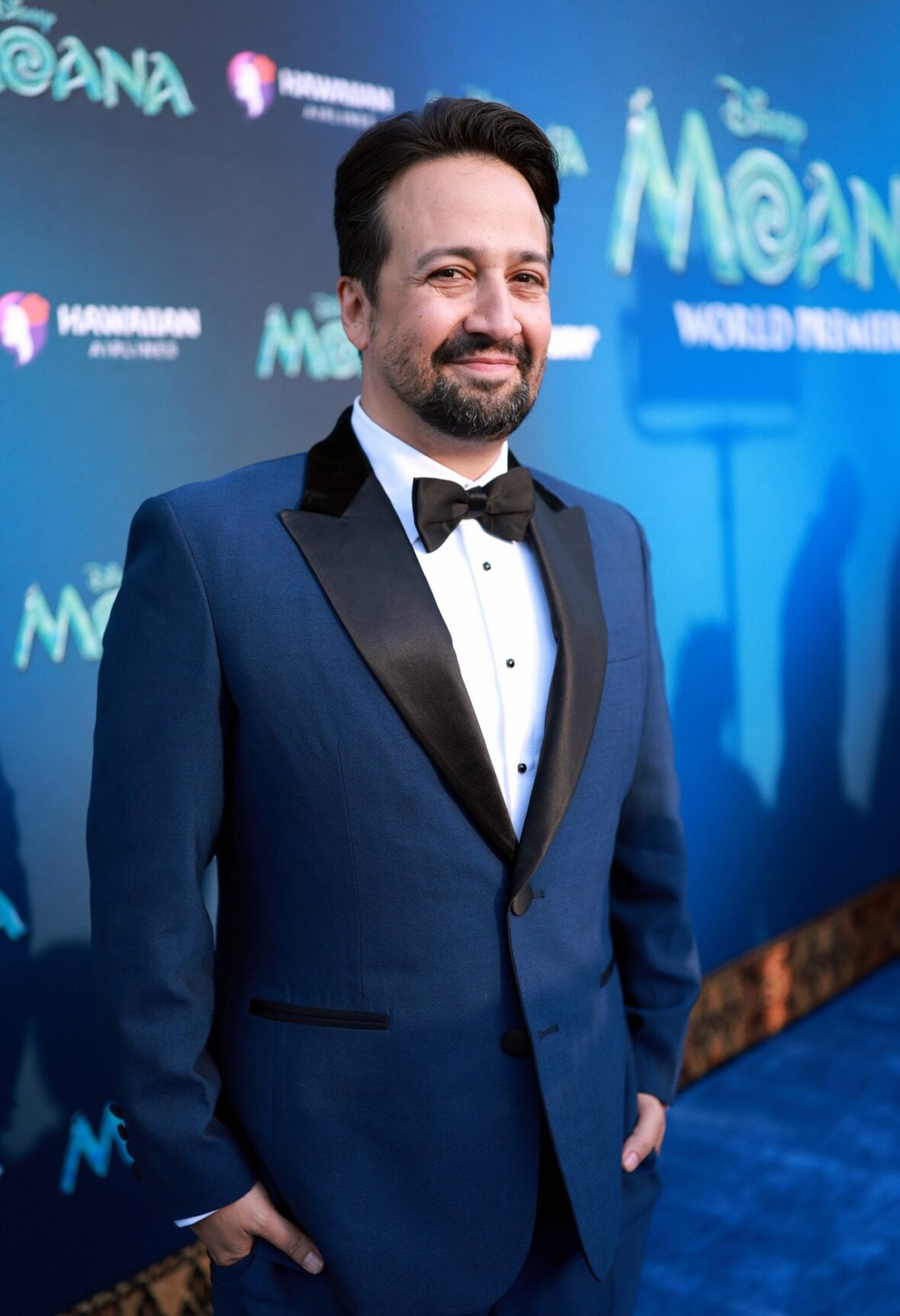 Lin-Manuel Miranda at the live-action Moana premiere in Los Angeles
