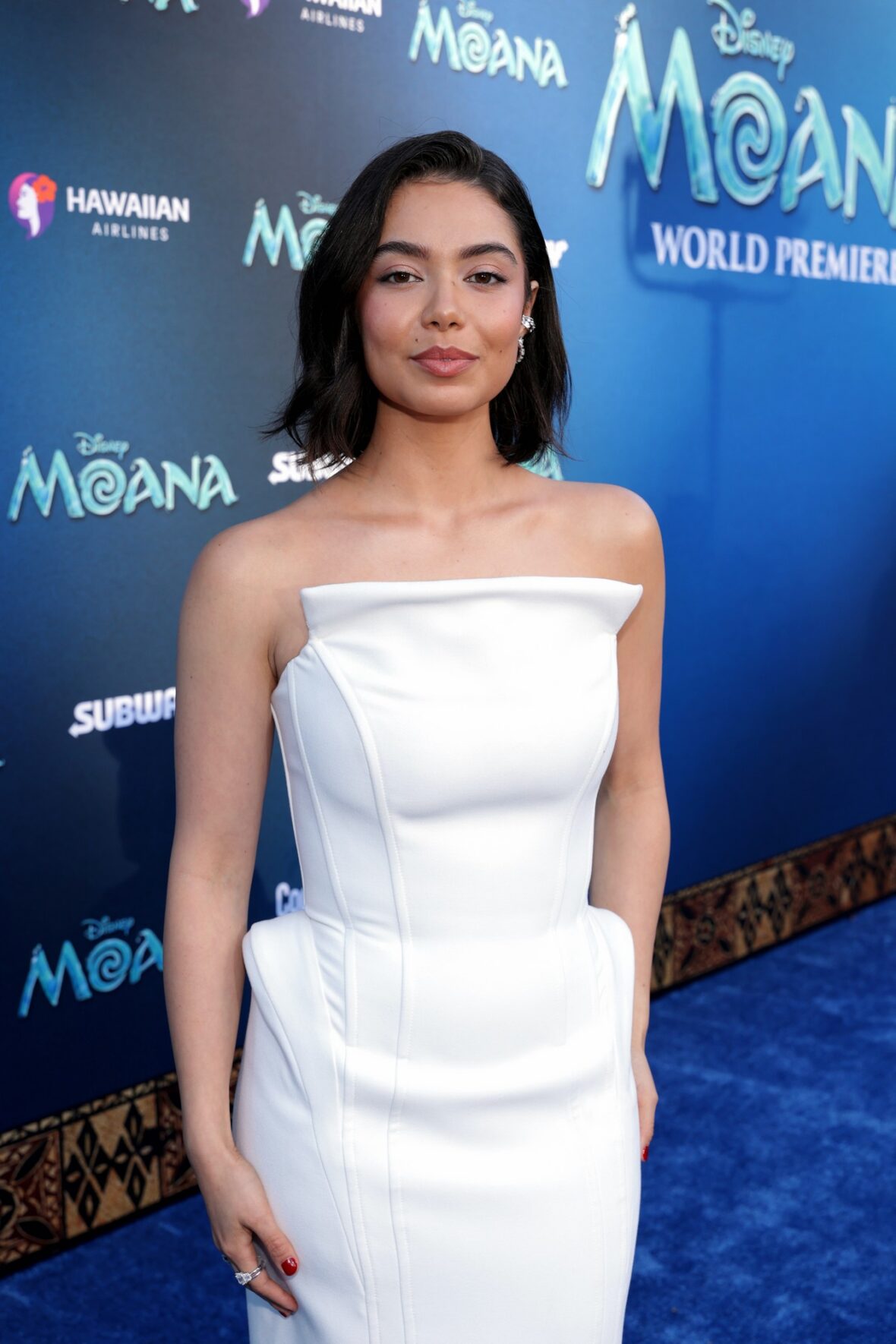 Auli'i Cravalho at the live-action Moana premiere in Los Angeles