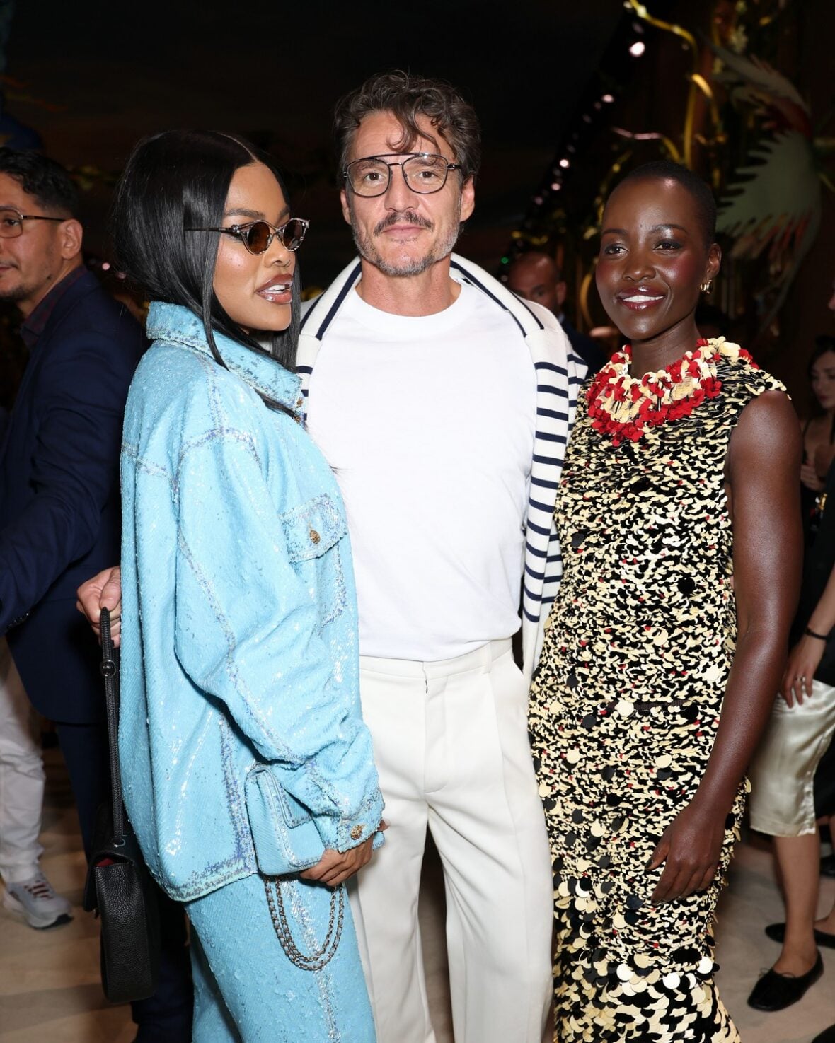Guests at the Chanel fashion show on July 7, 2026