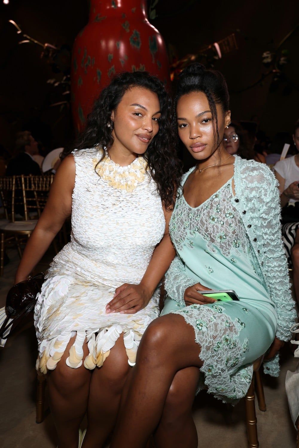 Guests at the Chanel fashion show on July 7, 2026
