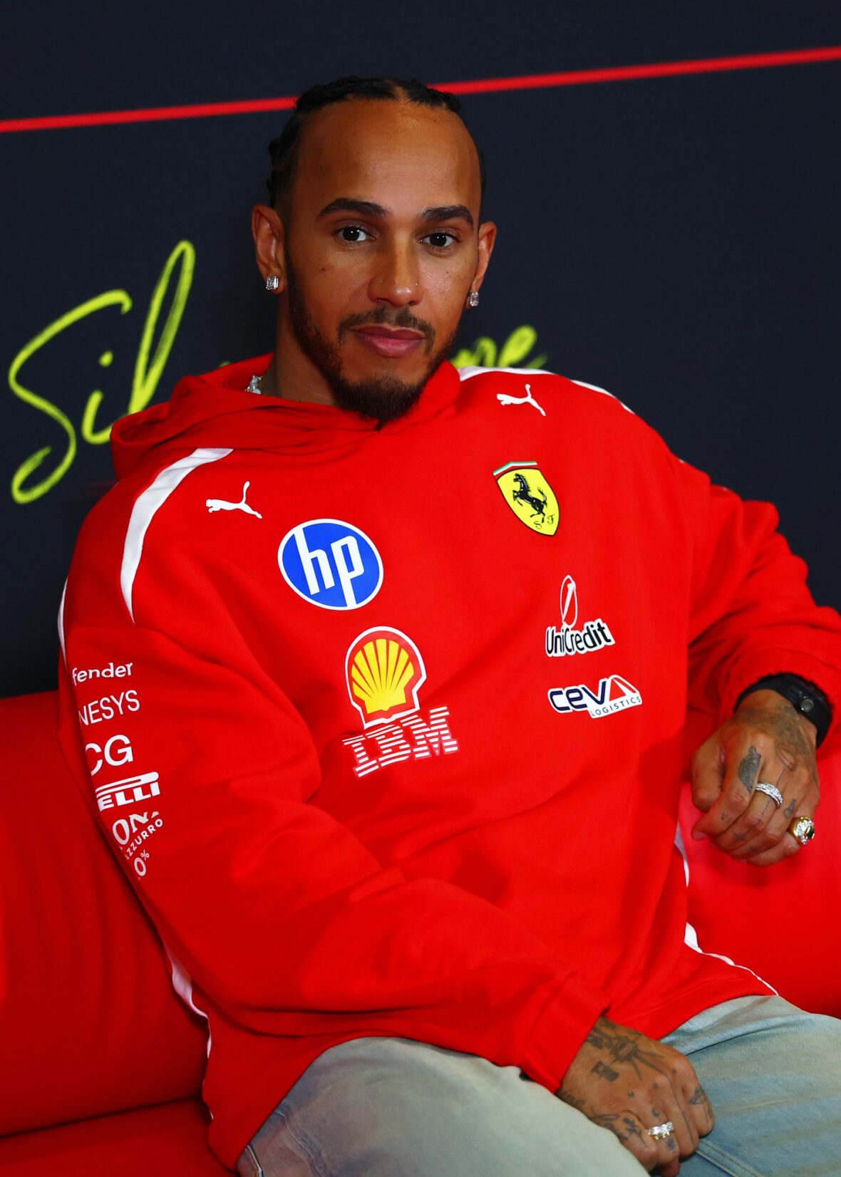 Lewis Hamilton at British Grand Prix press conference
