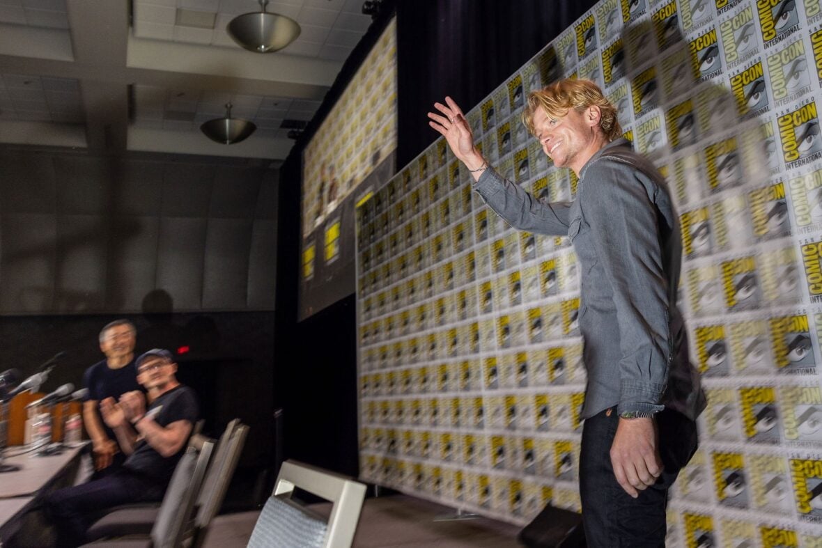 Tom Rhys Harries at Clayface panel at Comic-Con