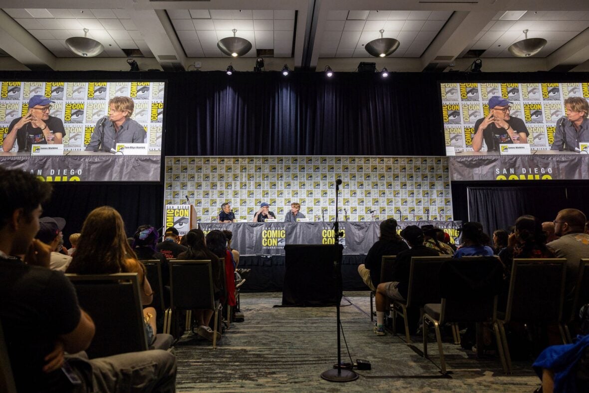 Tom Rhys Harries at Clayface panel at Comic-Con