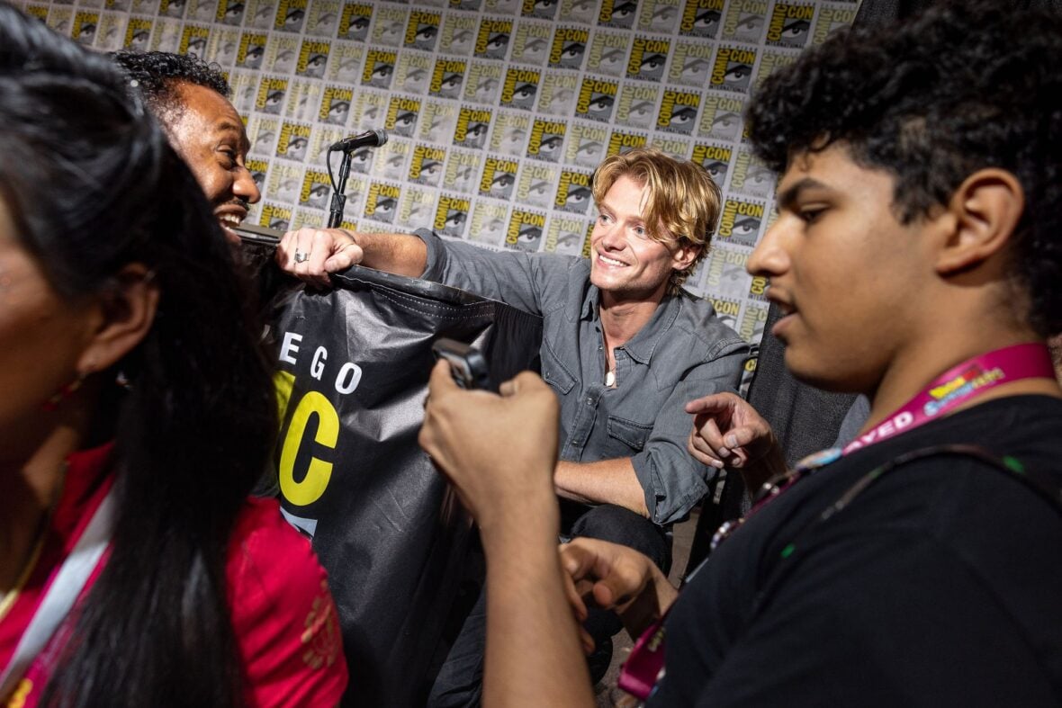 Tom Rhys Harries at Clayface panel at Comic-Con