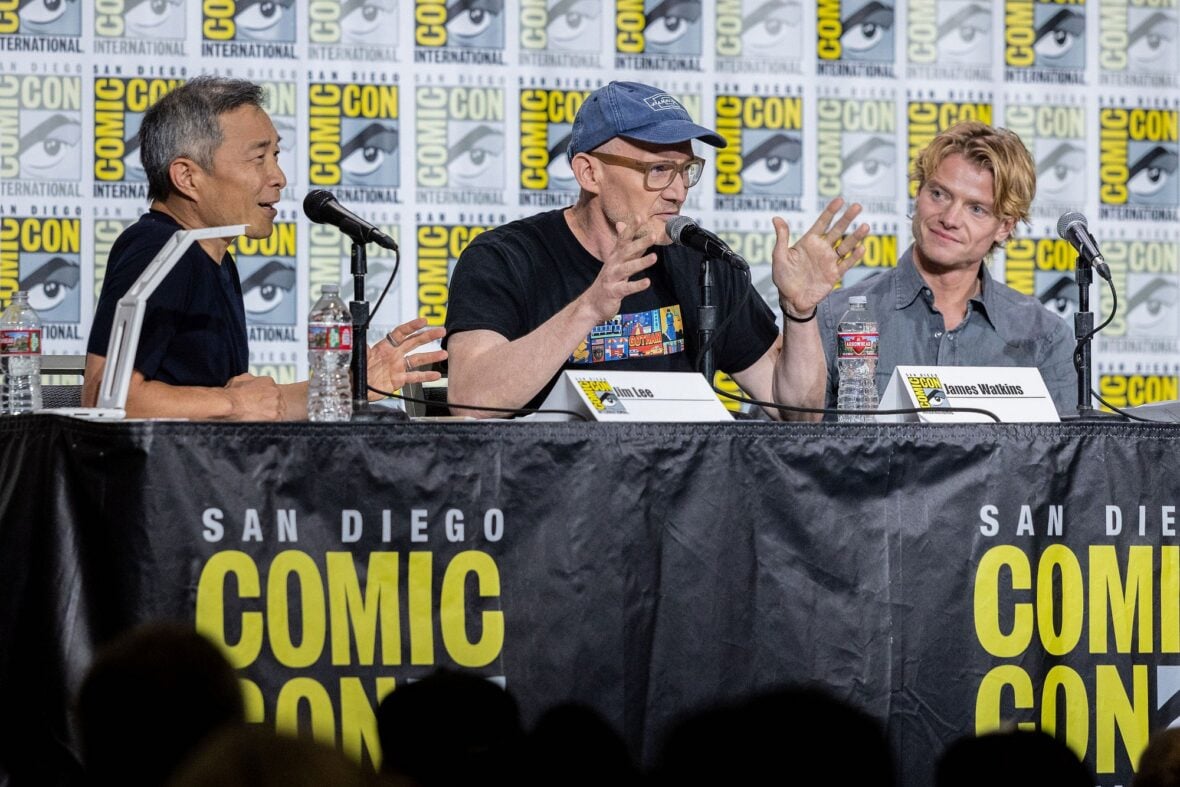 Tom Rhys Harries at Clayface panel at Comic-Con