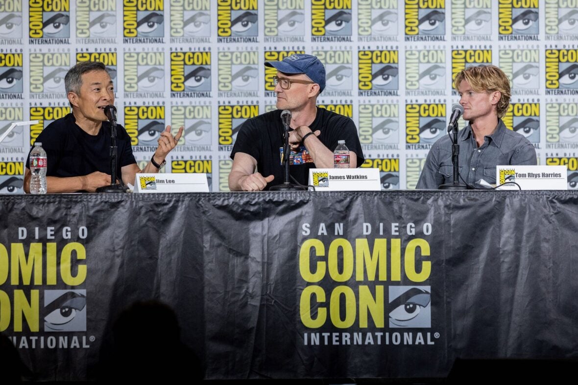 Tom Rhys Harries at Clayface panel at Comic-Con
