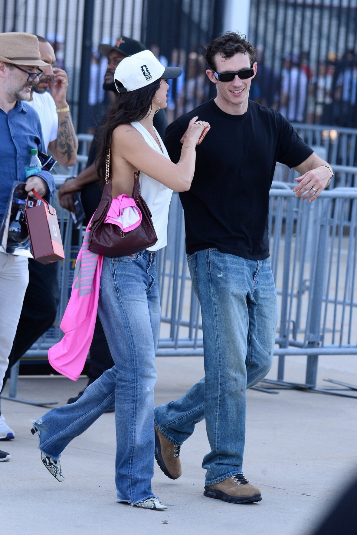 Dua Lipa and Callum Turner leave MetLife Stadium after attending World Cup