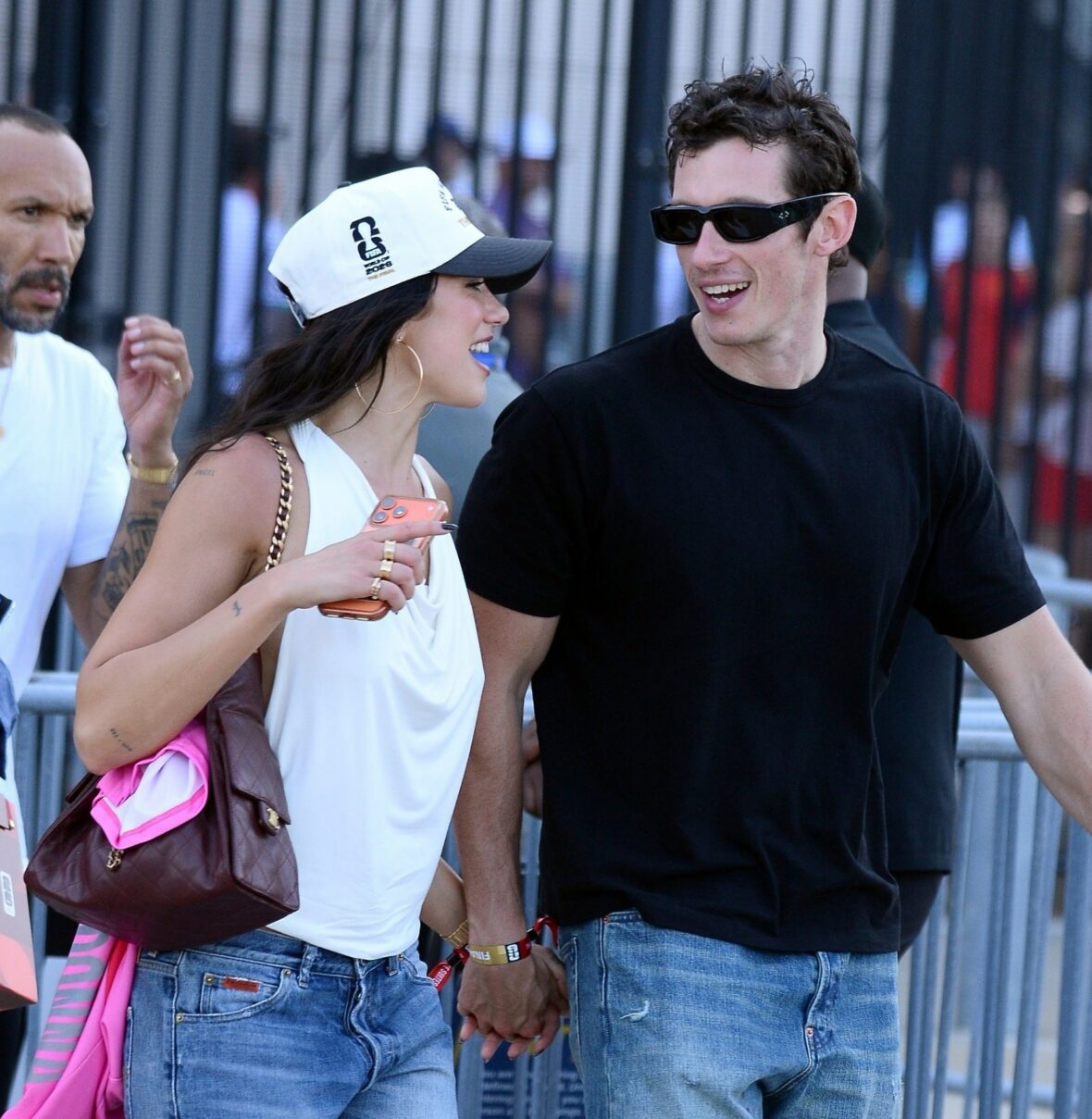 Dua Lipa and Callum Turner leave MetLife Stadium after attending World Cup