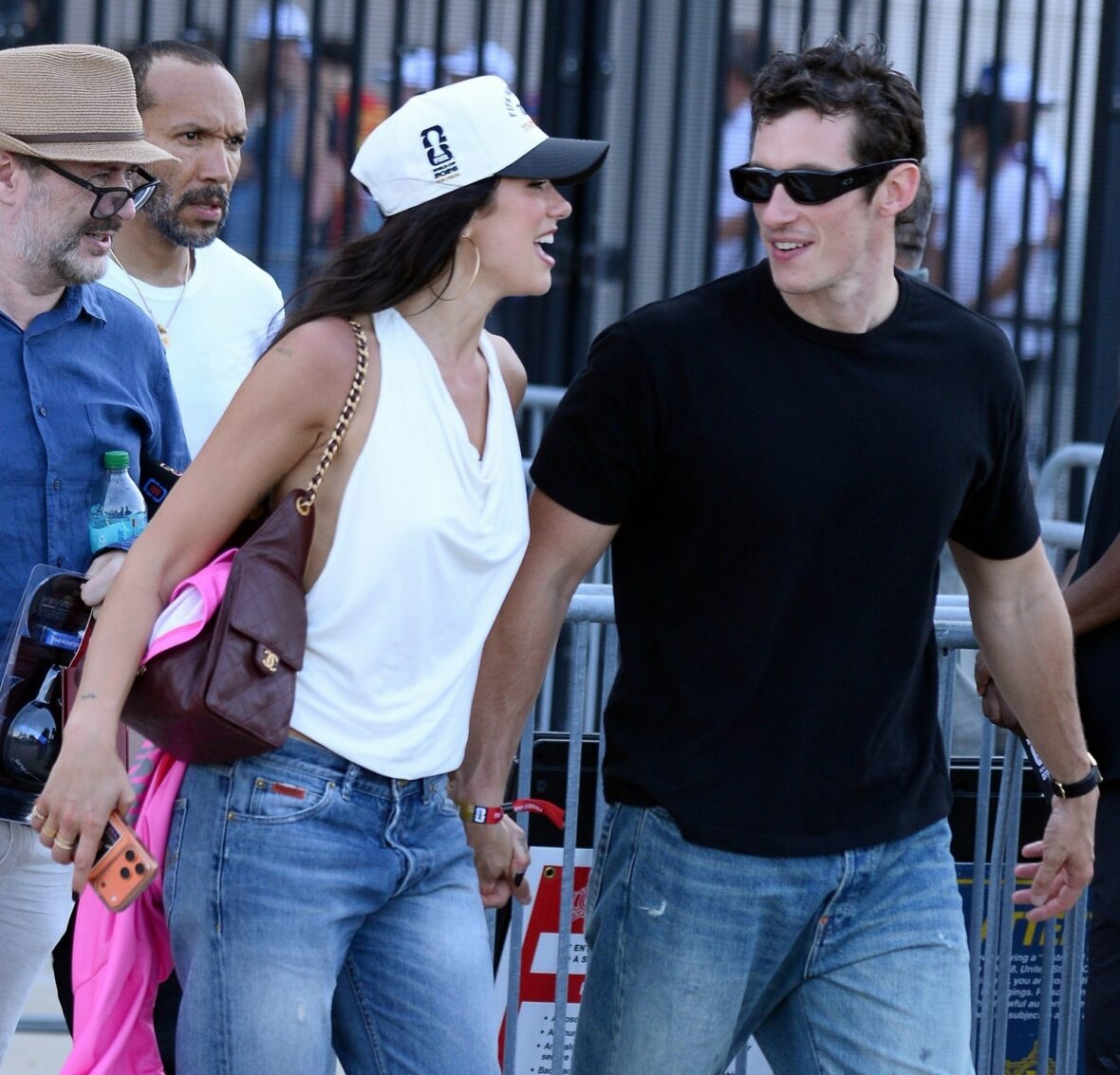 Dua Lipa and Callum Turner leave MetLife Stadium after attending World Cup