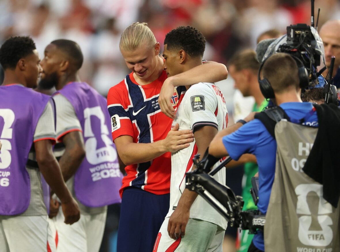 Erling Haaland and Jude Bellingham reunite at England vs Norway World Cup game
