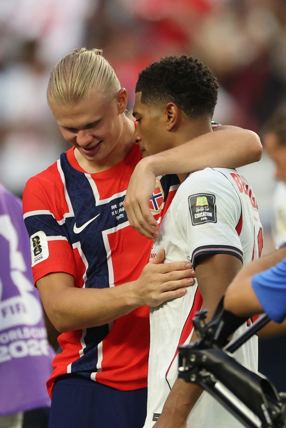 Erling Haaland and Jude Bellingham reunite at England vs Norway World Cup game