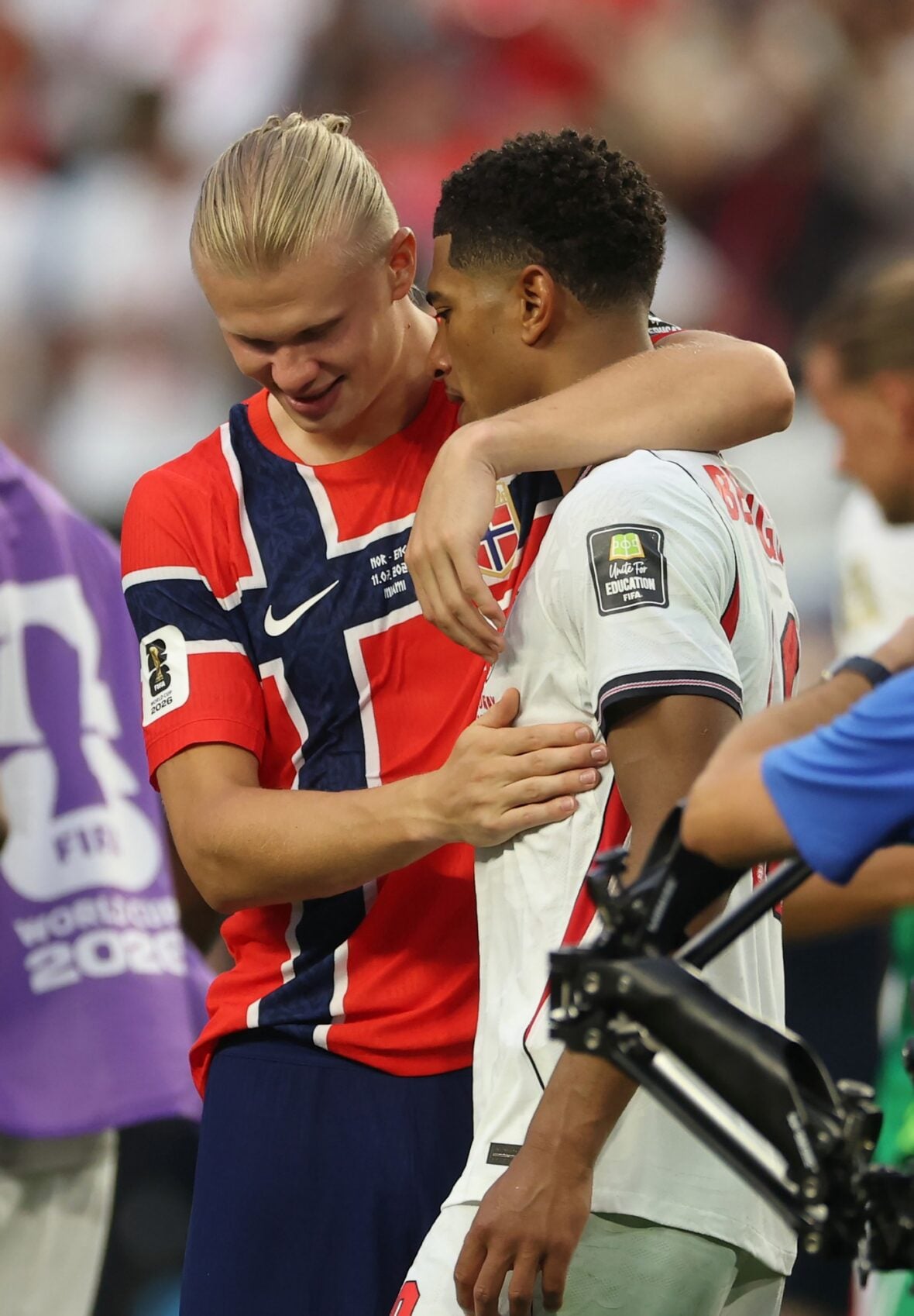 Erling Haaland and Jude Bellingham reunite at England vs Norway World Cup game