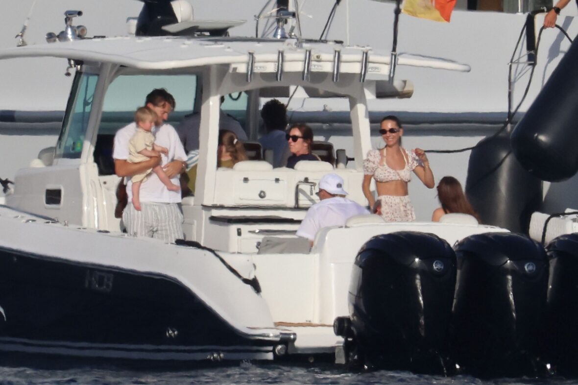 Erling Haaland shirtless on yacht