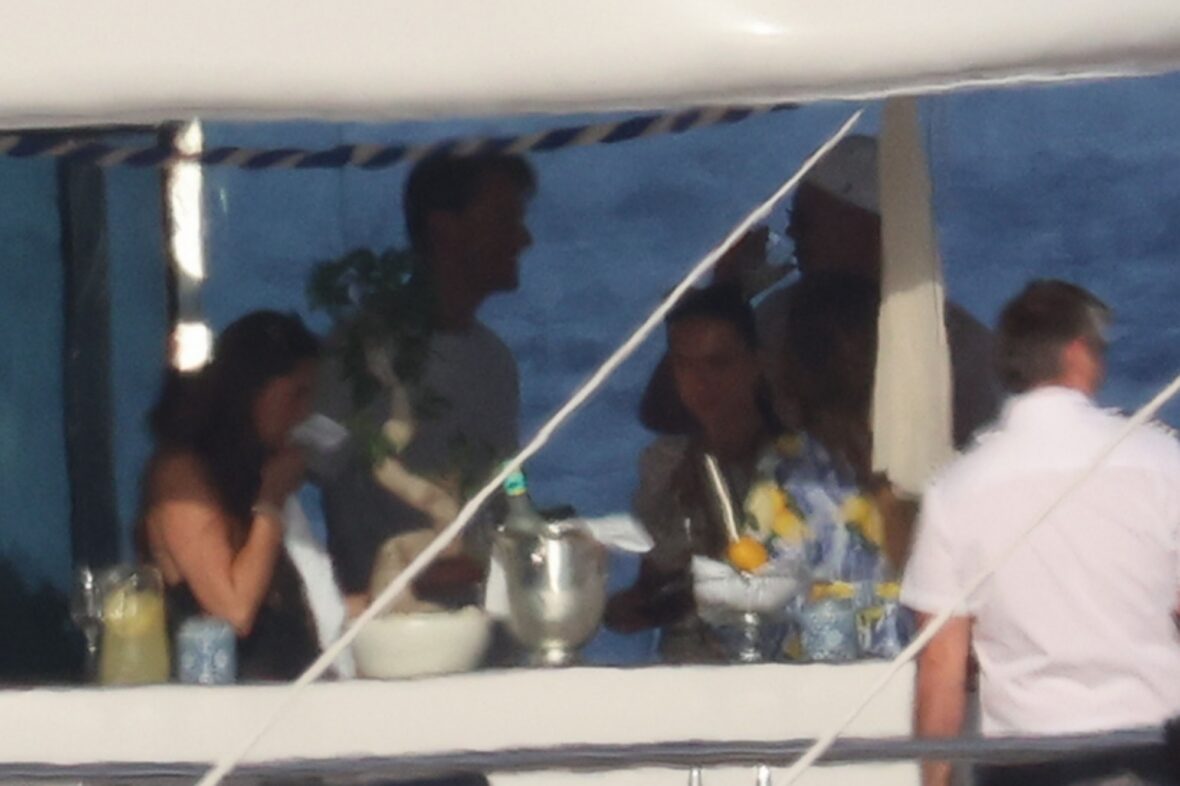 Erling Haaland shirtless on yacht
