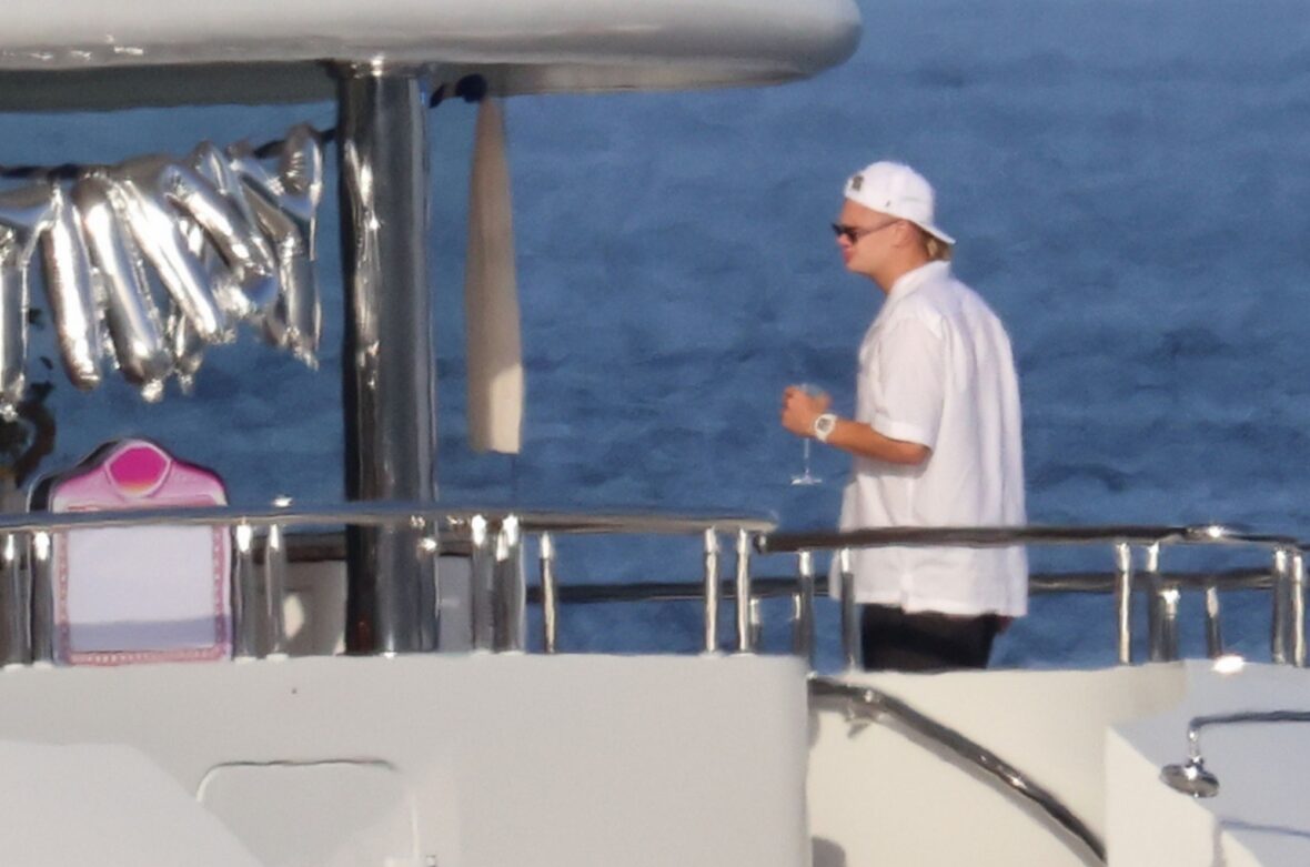 Erling Haaland shirtless on yacht