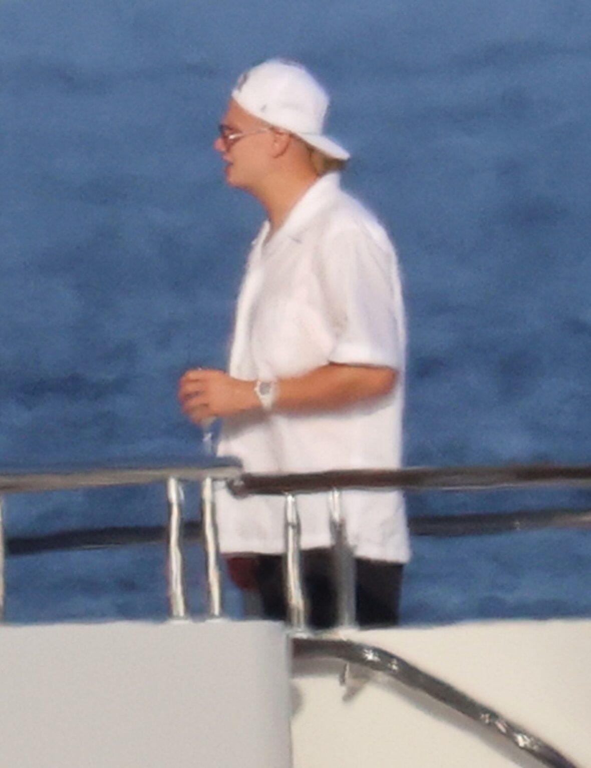 Erling Haaland shirtless on yacht