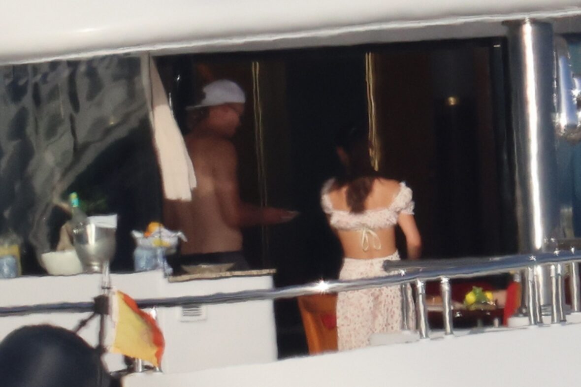 Erling Haaland shirtless on yacht