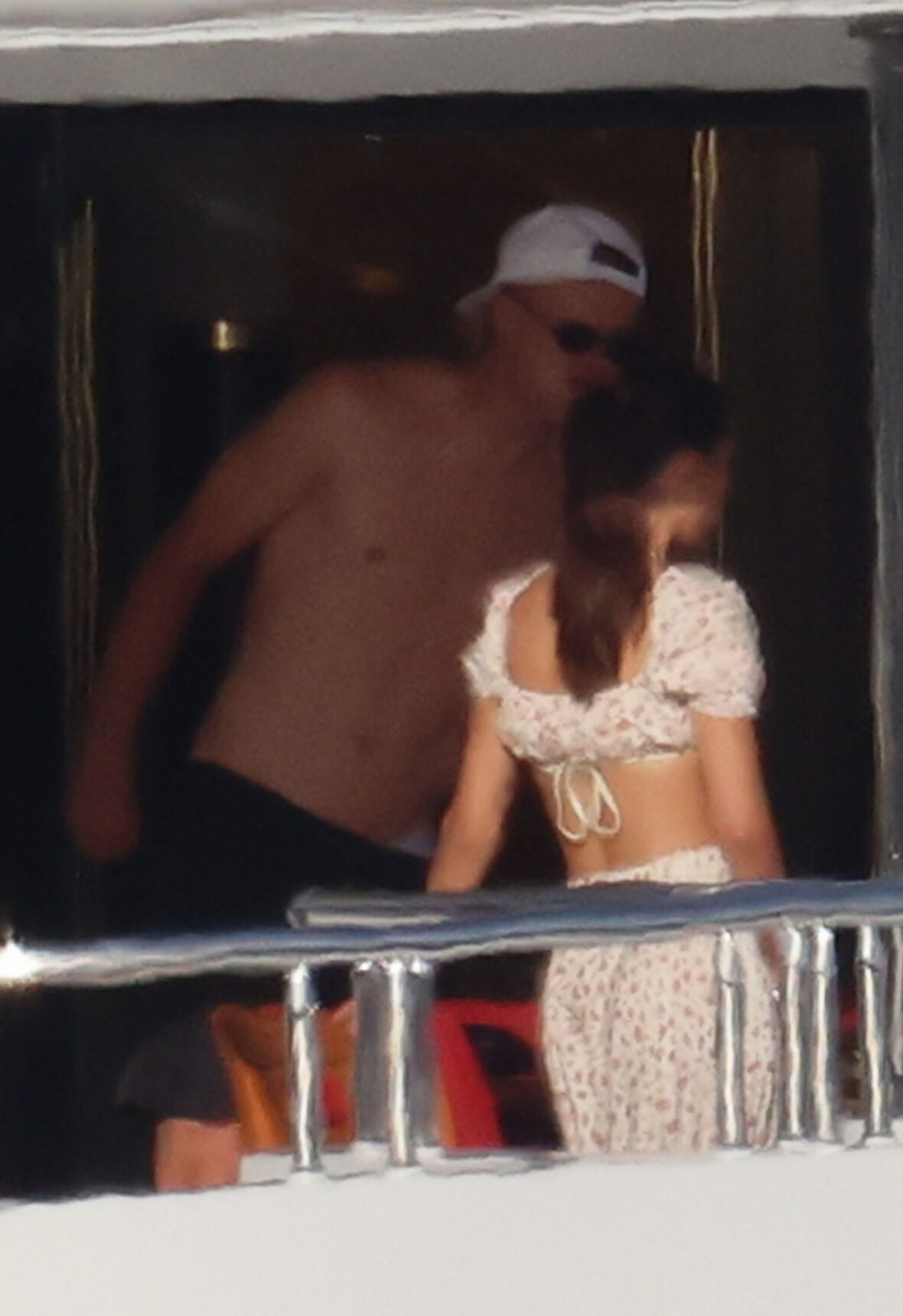 Erling Haaland shirtless on yacht