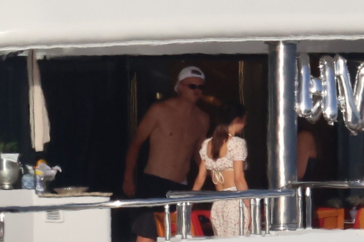 Erling Haaland shirtless on yacht
